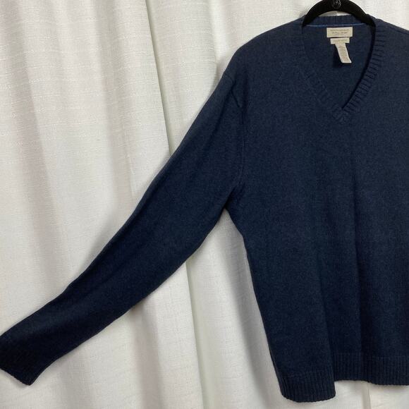 Banana Republic Dark Blue Angora Cashmere Blend Long Sleeve Sweater Sz.L - Picture 5 of 9